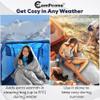 CAMPCONE Silky Sleeping Bag Liner Cold/Warm WeatherXL Travel Sheets for Hotel 85"52" Lightweight Sleep Sack with Zipper & Pillow Pocket-100% Polyester Adult Sleep Sack - Hotel Sleeping Bag. (Grey) view 4