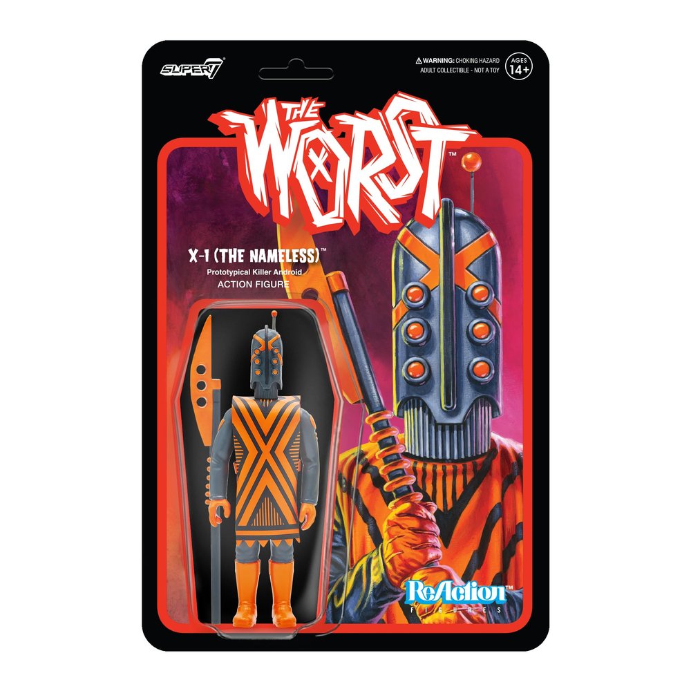 Super7 The Worst X-1 (The Nameless) - 3.75" The Worst Action Figure with Accessory Collectibles and Retro Toys