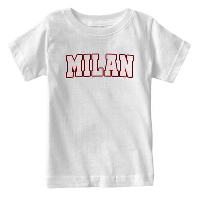 Xtreme Apparrel Milan - World Soccer Retro Club Kid's Fan T-Shirt (White Shirt, 3T)
