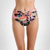 La Blanca Women's Twist Front High Waist Bikini Bottom, Black//Best Escape, 4 view 4