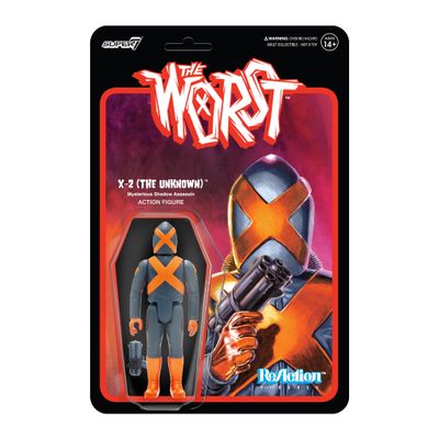 Super7 The Worst X-2 (The Unknown) - 3.75" The Worst Action Figure with Accessory Collectibles and Retro Toys