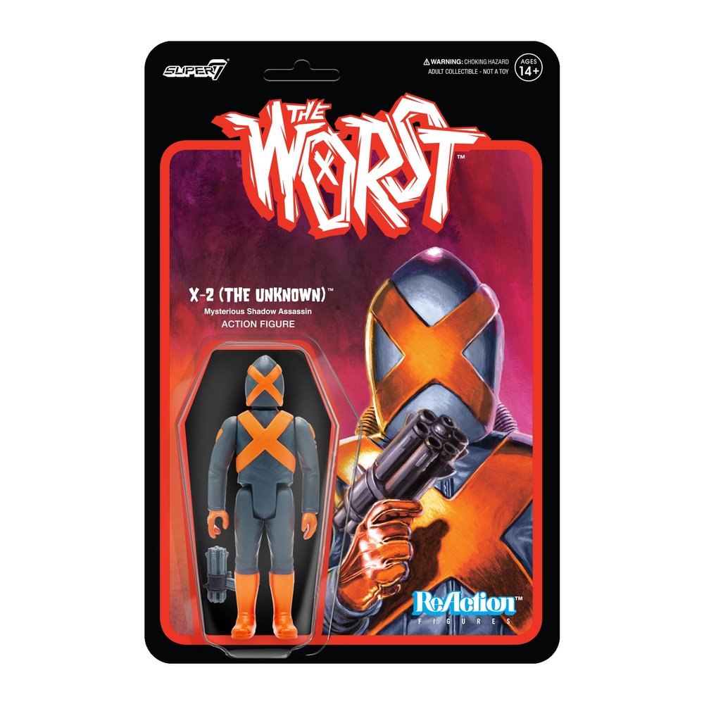 Super7 The Worst X-2 (The Unknown) - 3.75" The Worst Action Figure with Accessory Collectibles and Retro Toys