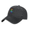 fwoeqiz Bass Clef Bass Guitar Vintage Cowboy Hat Black Washed Distressed Tennis Cap Adjustable Sunhat view 1