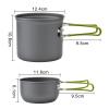Ultra-Light Camping Cookware Utensils Set Outdoor Backpacking Hiking Picnic Cooking Travel Tableware Pot Pan Spoon Fork Knife (Color : G0016-A) view 4