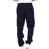 Beach Pants for Men Cargo Pants Men 2023 Cotton Elastic Waist Multi Pockets Outdoor Sweatpants Solid Beam Feed Loose Tooling Trousers Men Cargo Pants with Pockets 48 Dark Blue 4X view 3