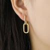 Chain Link Earrings for Women Paperclip Earrings Gold Earrings for Women Trendy Paperclip Square Chain Dangle Hoops Earrings Jewelry Gifts view 2