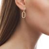 Chain Link Earrings for Women Paperclip Earrings Gold Earrings for Women Trendy Paperclip Square Chain Dangle Hoops Earrings Jewelry Gifts view 3