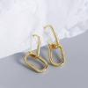 Chain Link Earrings for Women Paperclip Earrings Gold Earrings for Women Trendy Paperclip Square Chain Dangle Hoops Earrings Jewelry Gifts view 4