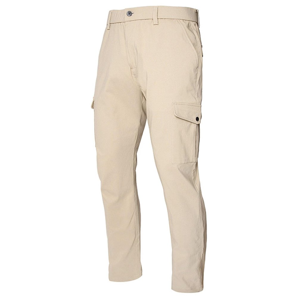 Muscularfit Going Out Pants Tactical Pants for Men Stretch Solid Cotton Cargo Pant Causal Multi Pockets Buckle Zipper Sweatpants Trousers Cargo Pants for Men Camo Relaxed Fit Khaki M