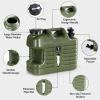 Digury 5 Gallon Water Jug, Camping Water Container BPA Free Water Storage with Spigot No Leakage Portable Emergency Water Tank for Outdoor Hiking Camping Picnic Supplies Green view 3