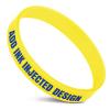 Muka Custom Silicone Wristbands 100 PCS, Debossed Ink Injected Rubber Bracelets for Fundraisers Motivation Support-Yellow-Adult (Large): 8-3/4 x 1/2 inch view 1