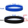 Muka Custom Silicone Wristbands 100 PCS, Debossed Ink Injected Rubber Bracelets for Fundraisers Motivation Support-Yellow-Adult (Large): 8-3/4 x 1/2 inch view 3