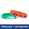 Muka Custom Silicone Wristbands 100 PCS, Debossed Ink Injected Rubber Bracelets for Fundraisers Motivation Support-Yellow-Adult (Large): 8-3/4 x 1/2 inch view 4