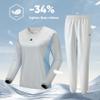 HOTSUIT Sauna Suit for Women Sweat Suits Sauna Jacket Pants Gym Workout Lightweight Anti Torn Full Body, White, 4XL view 3