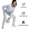 HOTSUIT Sauna Suit for Women Sweat Suits Sauna Jacket Pants Gym Workout Lightweight Anti Torn Full Body, White, 4XL view 4