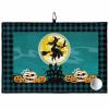 Golf Towel, Golf Accessories for Men, Halloween Haunted House Witch Pumpkins Bats Black Cat Golf Towel with Carabiner Clip, Cooling Towels 24x16in Yoga Towel, Microfiber Towel for Gym&Mens Gifts view 1