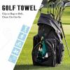 Golf Towel, Golf Accessories for Men, Halloween Haunted House Witch Pumpkins Bats Black Cat Golf Towel with Carabiner Clip, Cooling Towels 24x16in Yoga Towel, Microfiber Towel for Gym&Mens Gifts view 3