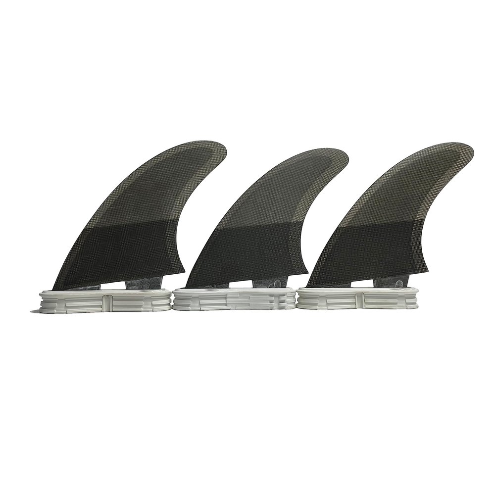 bohally Fiberglass+Honeycomb Surfboard Fin (3) Glass Flex Thruster Surf Fin Style G7 - Tri Fin Thruster Set Surfboard fins Size L fins