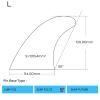 bohally Fiberglass+Honeycomb Surfboard Fin (3) Glass Flex Thruster Surf Fin Style G7 - Tri Fin Thruster Set Surfboard fins Size L fins view 2