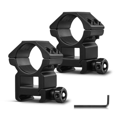 KKIKK 1 inch Scope Rings, 2-PCS High Scope Mount Rings for Picatinny Rail