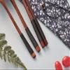 Wooden Flatware Wooden Fork and Spoon Chopsticks Reusable Tableware Cutlery Set Travel Utensils Tied Line Flatware, Eating Utensils with Pouch for Office Camping Traveling Picnic Office School view 4