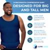 QORE LOGIQ Gynecomastia Compression Shirts for Men - Sleeveless Slimming Undershirts Tummy Control and Body Shaper Tank Top Navy XL view 4