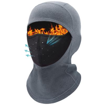 Kids Balaclava Ski Mask (with Breathable Holes) Windproof Winter Fleece Neck Face Warmer Boys Girls Dark Gray