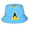 Cute Funny Saint Lucia Flag Bucket Hats Fashion Sun Cap Packable Outdoor Fisherman Hat for Women Men Adults view 1