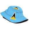 Cute Funny Saint Lucia Flag Bucket Hats Fashion Sun Cap Packable Outdoor Fisherman Hat for Women Men Adults view 2
