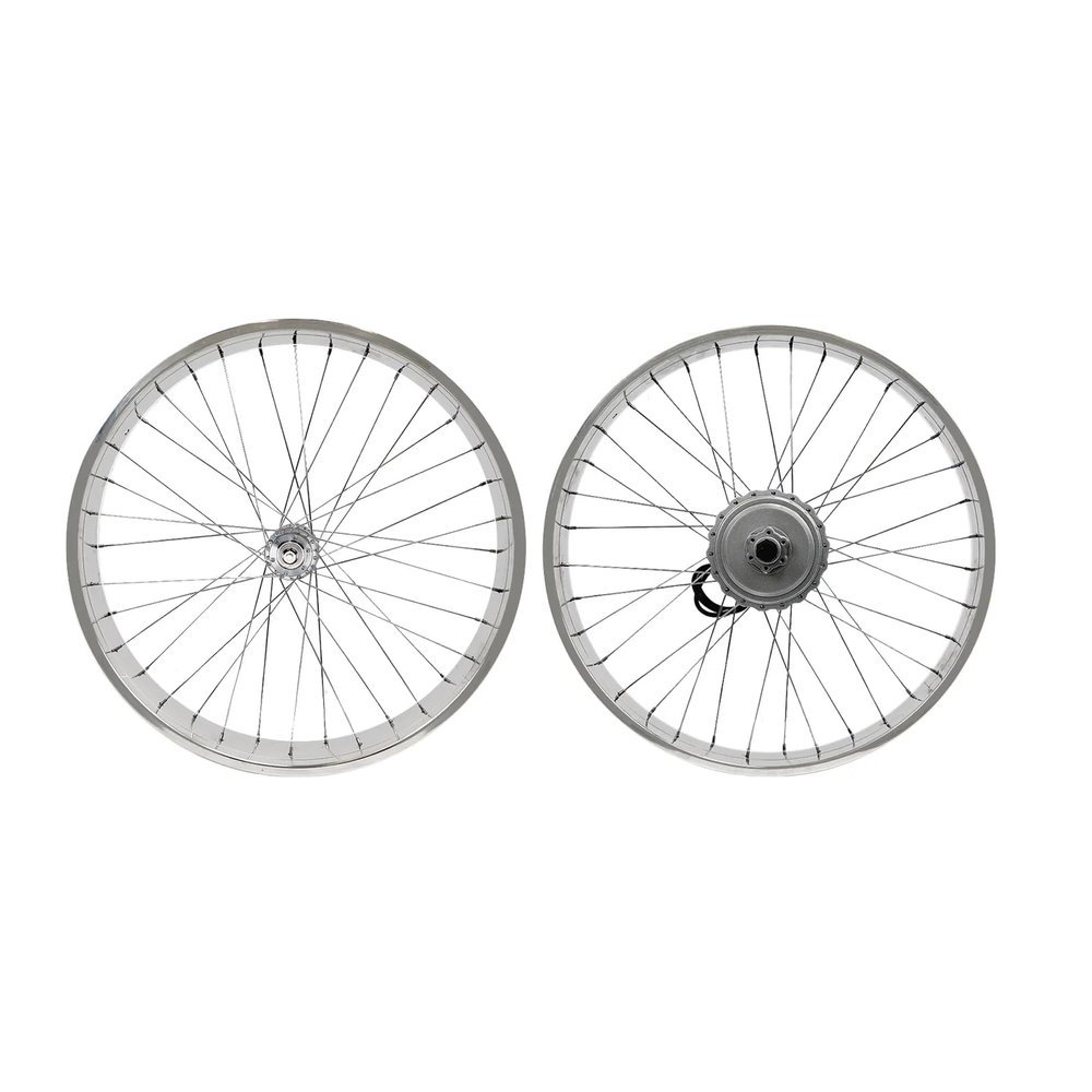 TRACER 26" Electric Bike with 48V 800W Motor Aluminum double Polish FAT Rim Wheel Set,Compatible with Disc Brake
