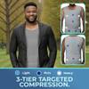 QORE LOGIQ Gynecomastia Compression Shirts for Men - Sleeveless Slimming Undershirts Tummy Control and Body Shaper Tank Top Grey XL view 4