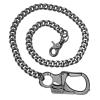 Ahiller Wallet Chain for Men, Lockable Carabiner with Tungsten Steel Taper, Heavy Duty Chain for Key Pocket Belt (QK-Black-1P) view 1