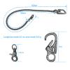 Ahiller Wallet Chain for Men, Lockable Carabiner with Tungsten Steel Taper, Heavy Duty Chain for Key Pocket Belt (QK-Black-1P) view 3