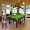 REMYS 7-Hole Pool Cue Rack, Wood Floor-Standing Cue Holder with Pool Ball Groove, for Pool Sticks/Pool Balls/Pool Table Accessories view 2