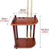 REMYS 7-Hole Pool Cue Rack, Wood Floor-Standing Cue Holder with Pool Ball Groove, for Pool Sticks/Pool Balls/Pool Table Accessories view 3