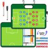 Torlam Magnetic Soccer Coaching Board Dry Erase Soccer Tactics Clipboard for Coach, Whiteboard Clipboard Football Soccer Training Gear Kit Coach Equipment Accessories 24 Magnets, Double-Sided view 1
