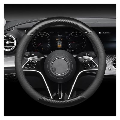 FUERU Car Steering Wheel Cover Set Car Steering Wheel Cover Breathable Leather Ultra-Thin Comfortable Car Interior Accessories (Color : 4#)
