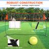 12FT Portable Volleyball Training Net for Hitting or Serving Drills, Outdoor & Indoor Freestanding Volleyball Practice Net with Height Adjustable, Glow in Dark Ball, Carry Bag view 2