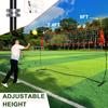 12FT Portable Volleyball Training Net for Hitting or Serving Drills, Outdoor & Indoor Freestanding Volleyball Practice Net with Height Adjustable, Glow in Dark Ball, Carry Bag view 3