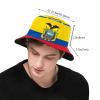 Cute Ecuador Flag Bucket Hats Fashion Sun Cap Summer Outdoor Ecuadorian Fisherman Cap for Adults Women Men view 3