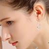 Silver Lightweight Teardrop Earring Huggie Hoop Earrings Large Oval Statement Jewelry for Women Trendy view 3