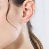 Silver Lightweight Teardrop Earring Huggie Hoop Earrings Large Oval Statement Jewelry for Women Trendy view 4