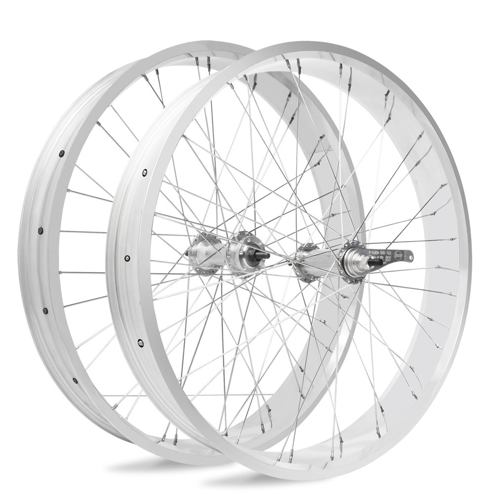 TRACER 26" Coast Brake Double Polished Fat Rim Wheel Set