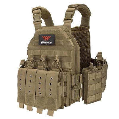 YAKEDA Quick ReleaseTactical Outdoor Vest for Adult (Tan)