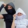 JIAHG Cyberpunk Rogue Hood Scarf Medieval Gothic Cowl for Halloween Xmas Cosplay Party Ninja Assassin Costume Accessories view 4