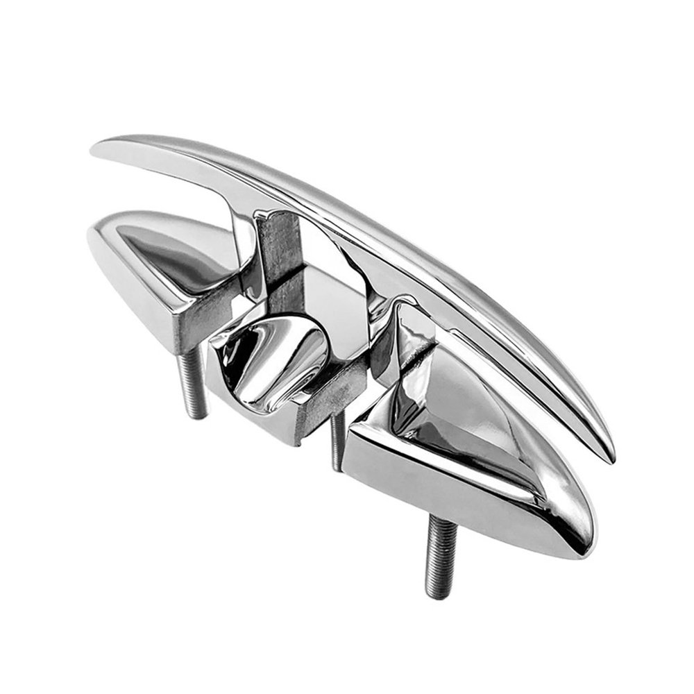 LJFMDLN Boats Cleats 5in/6in/8in for Choice, Dock Cleats, Folding Boat Cleats, 316 Stainless Steel, with Screws Pop up Boat Cleats, Rope Cleat (Size : 5 inch)