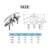 LJFMDLN Boats Cleats 5in/6in/8in for Choice, Dock Cleats, Folding Boat Cleats, 316 Stainless Steel, with Screws Pop up Boat Cleats, Rope Cleat (Size : 5 inch) view 3