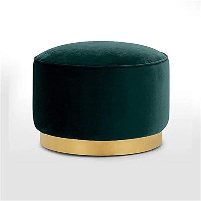 BABYCE Footstool Shoe Changing Stool Nordic Stool Modern Minimalist Designer Creative Personality Sofa Stool Short Stool Fashion Fabric Footstool Makeup Stool (Color : Green)