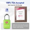 SURE LOCK TSA Approved Luggage Locks - One Key Opens All, Compact & Durable Zinc Alloy Travel Lock with Steel Shackle, Keyed Alike (Green 2 Locks, Mini Size for Suitcase/Backpack/Gym Locker) view 2