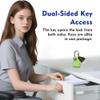 SURE LOCK TSA Approved Luggage Locks - One Key Opens All, Compact & Durable Zinc Alloy Travel Lock with Steel Shackle, Keyed Alike (Green 2 Locks, Mini Size for Suitcase/Backpack/Gym Locker) view 4